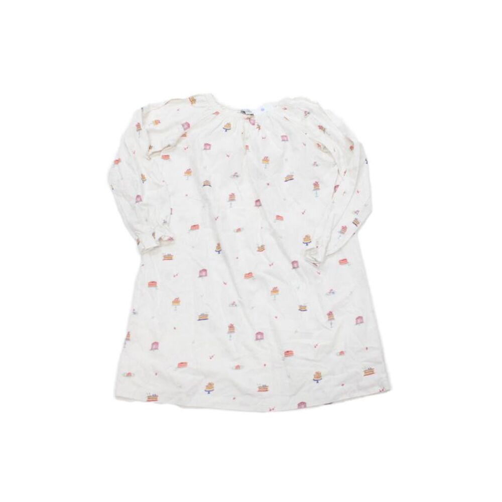 Petite Plume Girls Cotton Blend Cake Print Sleep Gown White Size 10